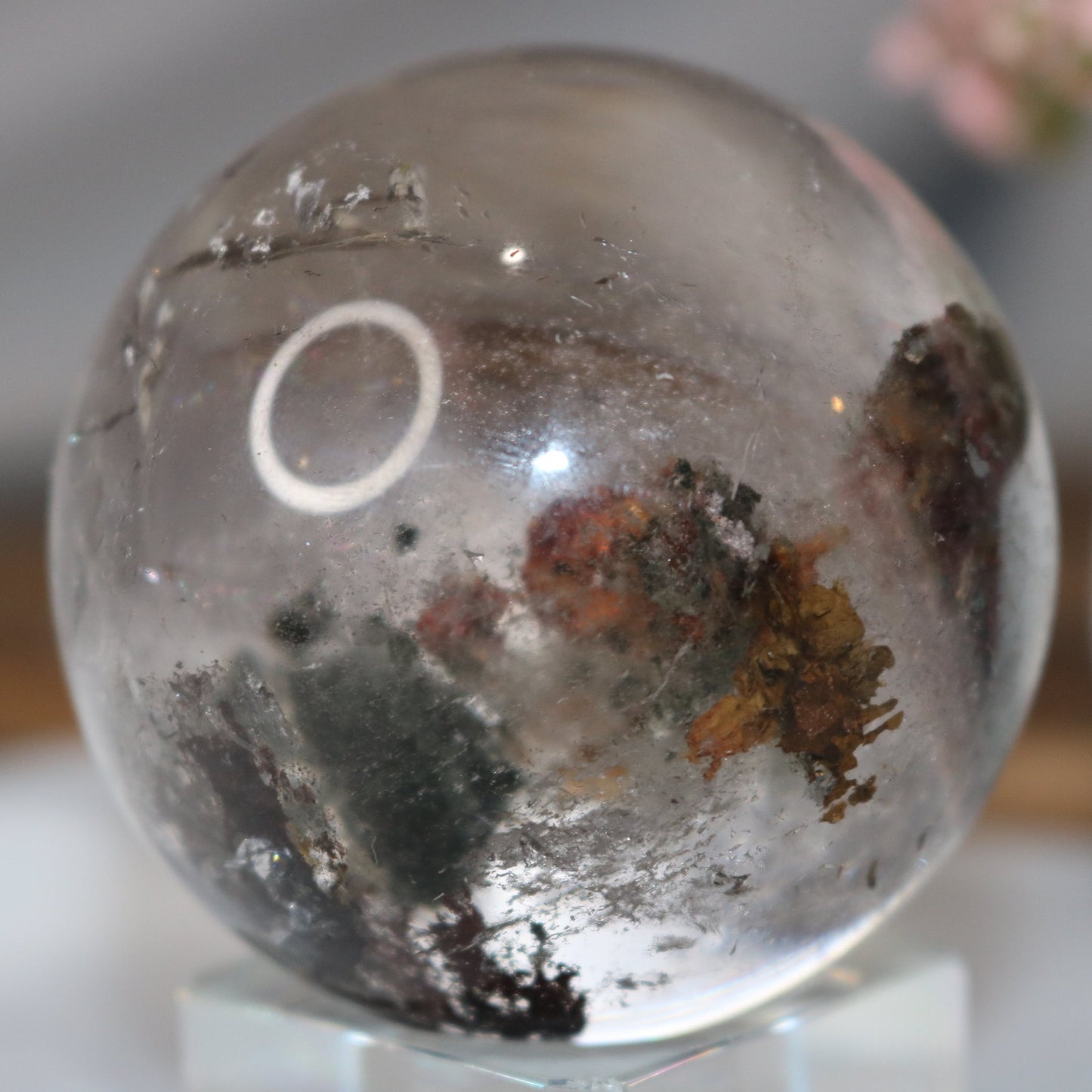 Beautiful Phantom Quartz Sphere