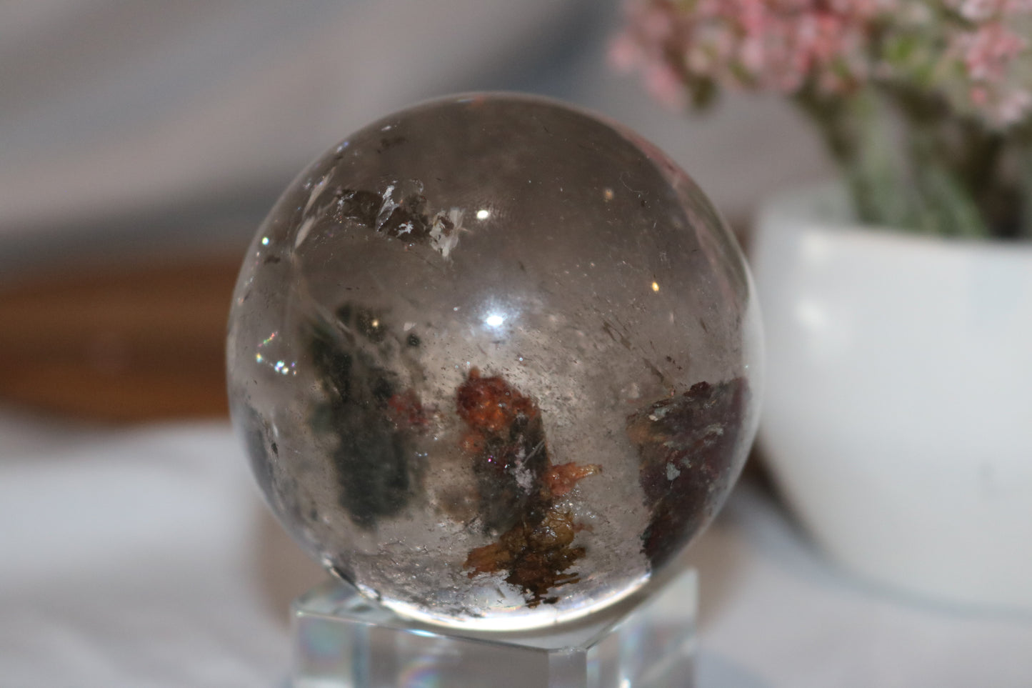 Beautiful Phantom Quartz Sphere