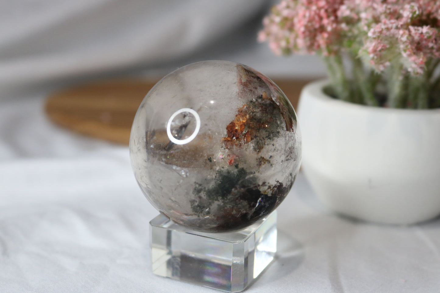 Beautiful Phantom Quartz Sphere