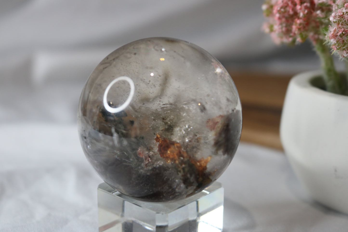 Beautiful Phantom Quartz Sphere