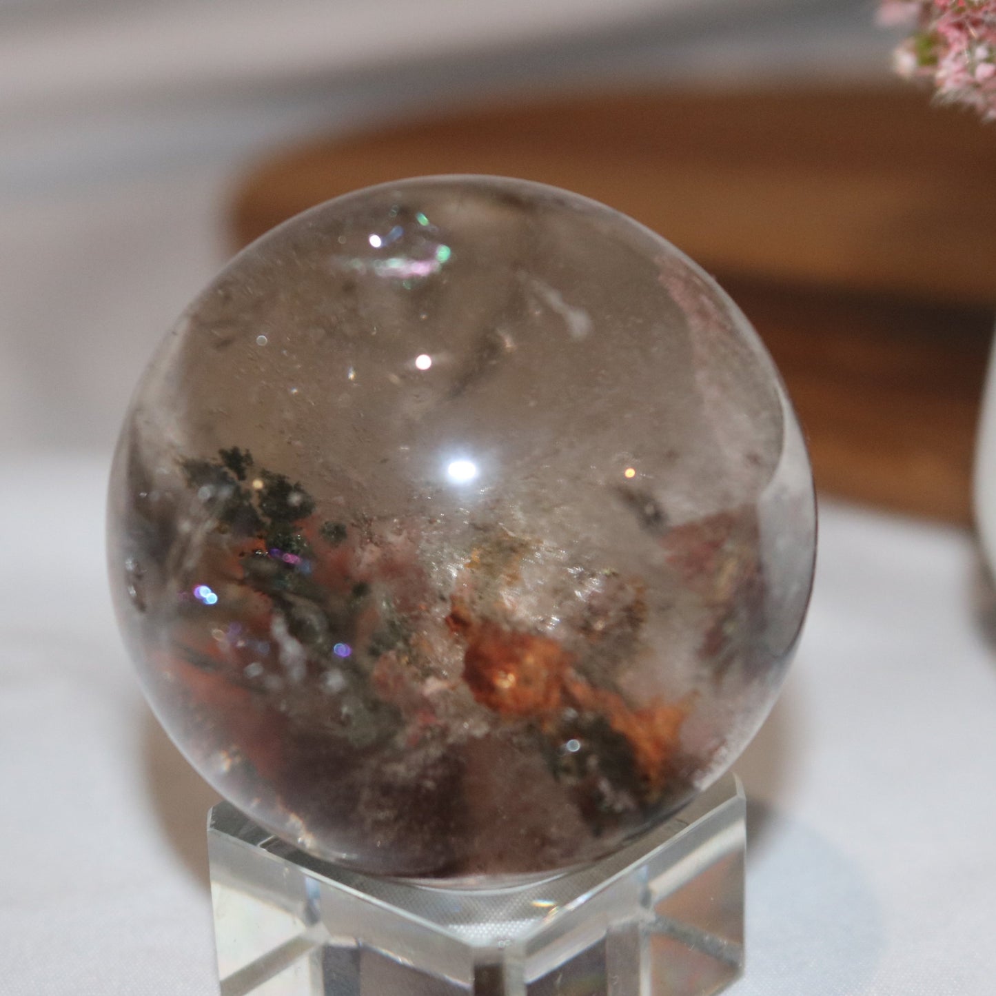 Beautiful Phantom Quartz Sphere