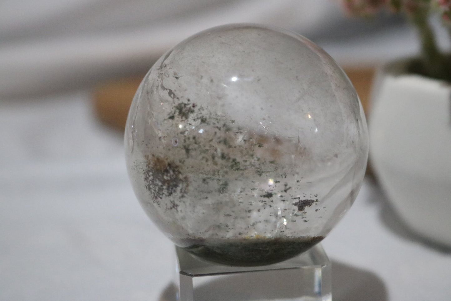 Uncommon "Eyeball" Rainbow Garden Quartz Sphere
