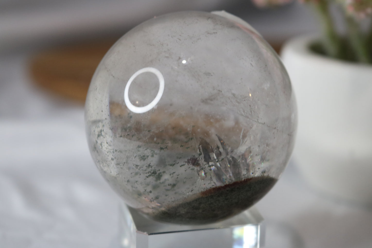 Uncommon "Eyeball" Rainbow Garden Quartz Sphere