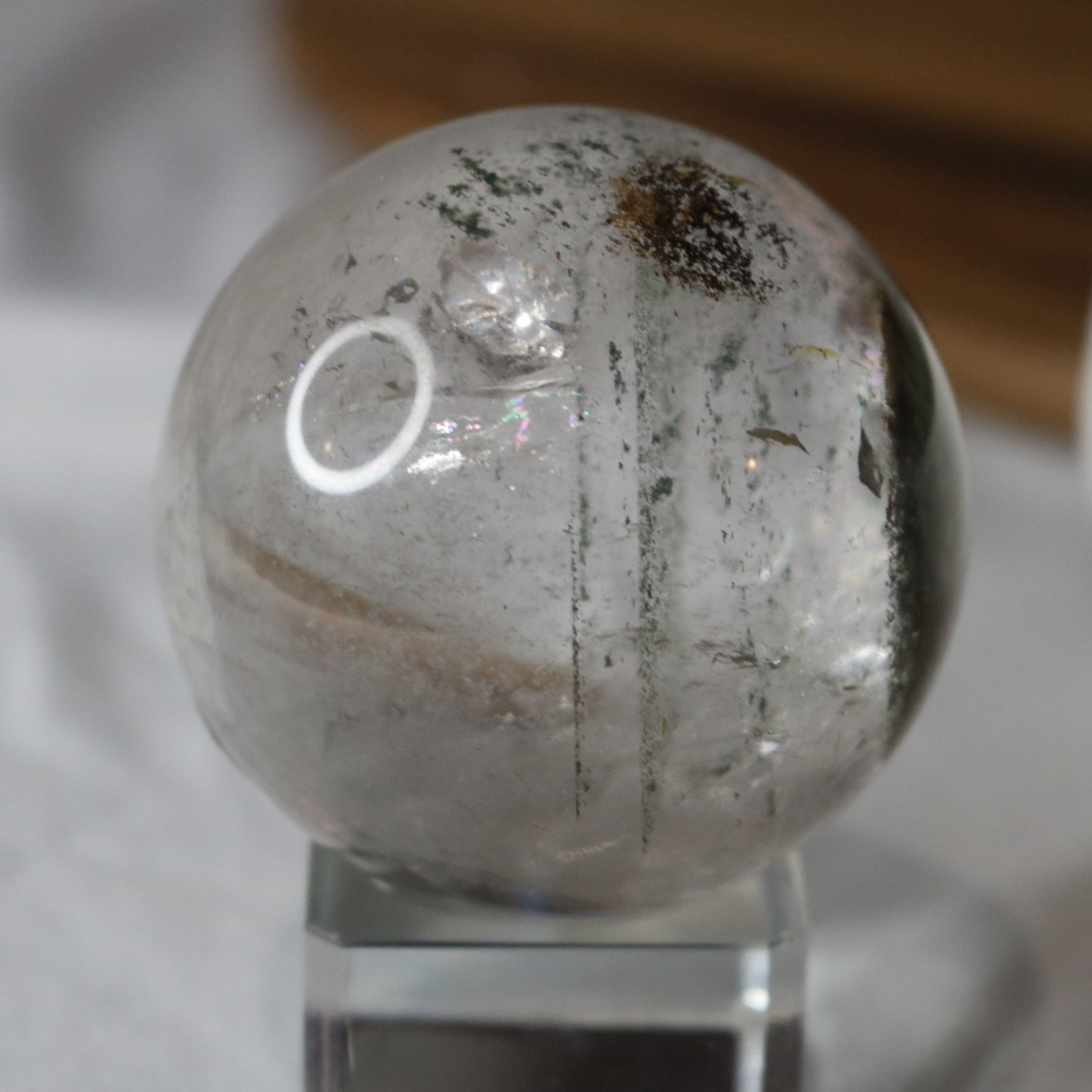 Uncommon "Eyeball" Rainbow Garden Quartz Sphere