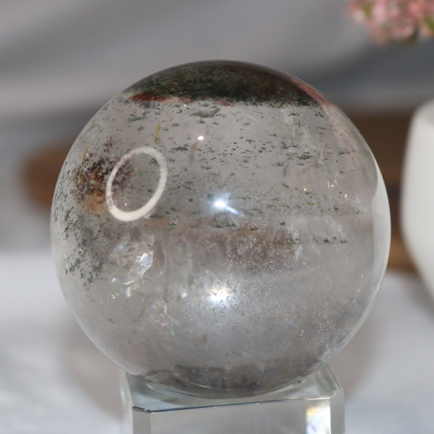 Uncommon "Eyeball" Rainbow Garden Quartz Sphere