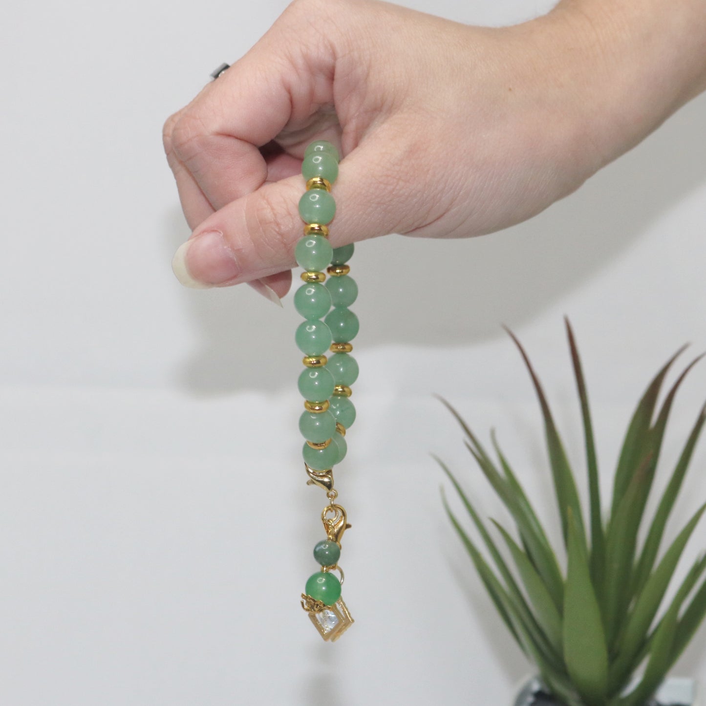 Lucky Bracelet. Natural Aventurine Crystals Beads.
