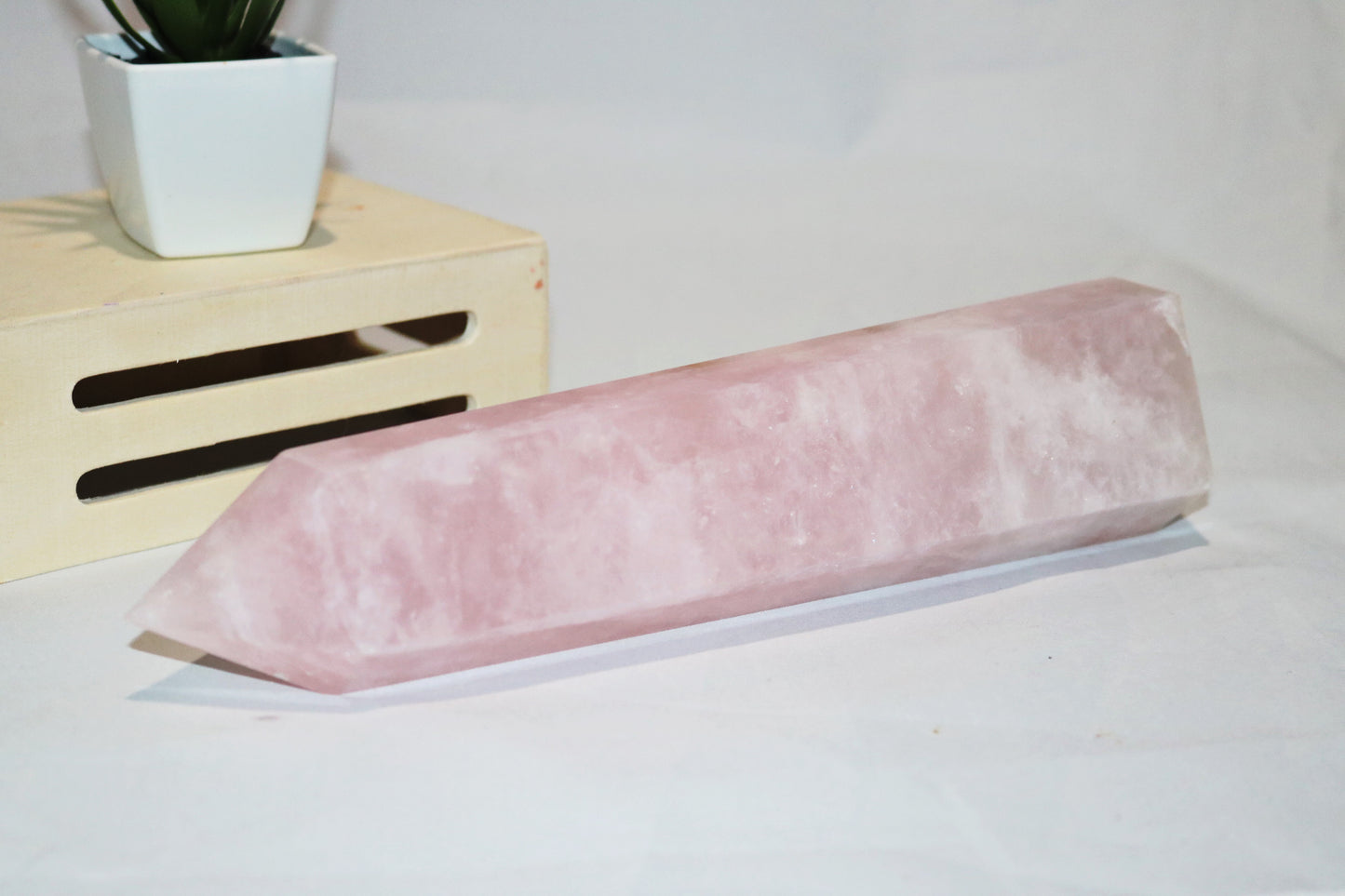 XXL High Grade Rose Quartz Tower. Collector's Item
