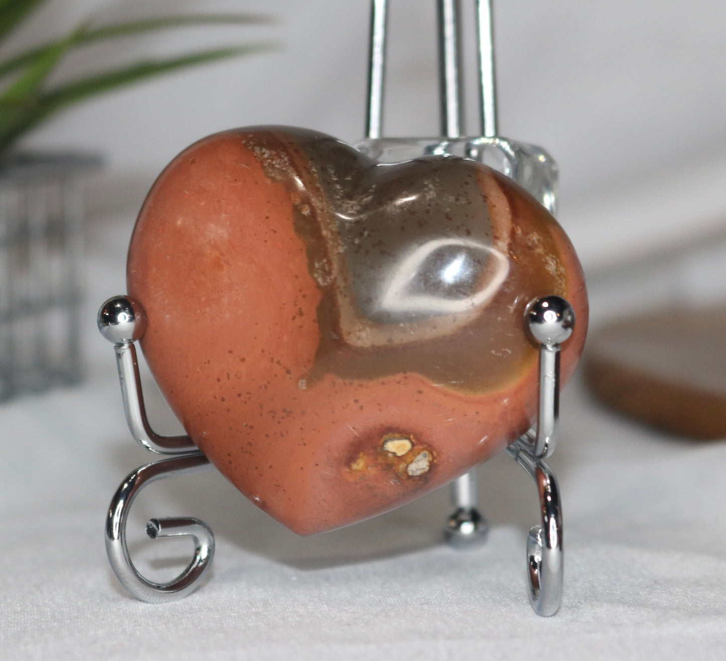 Beautiful Polychrome Jasper Heart-shape (multi-color)