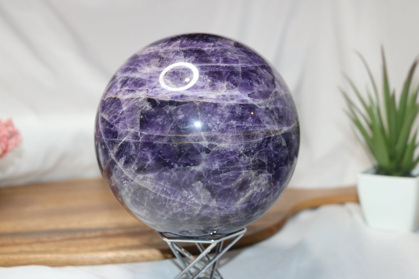 6lbs XL High Quality Natural Amethyst Polished Sphere/Amethyst Crystal Ball/6lbs Amethyst Crystal Ball