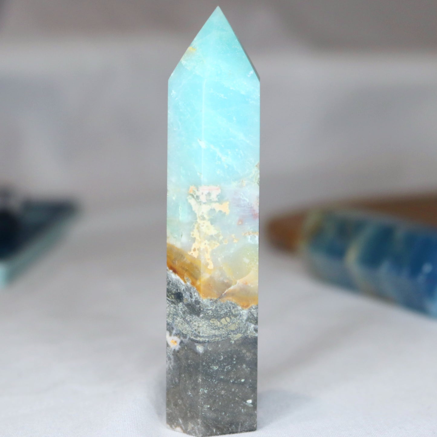 Blue/Carribean Calcite Tower