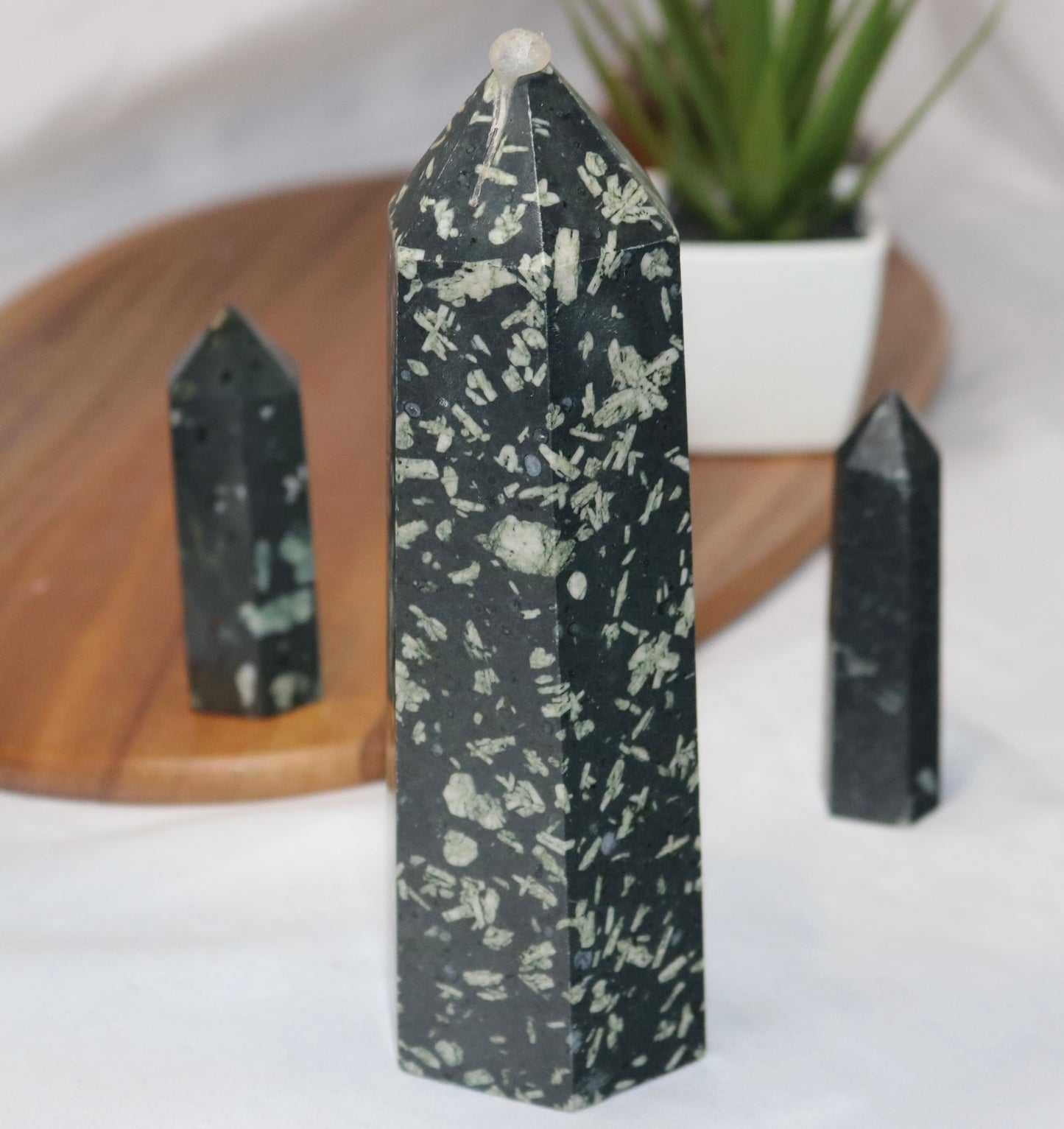 Large Unique Chinese Writing Rock Tower
