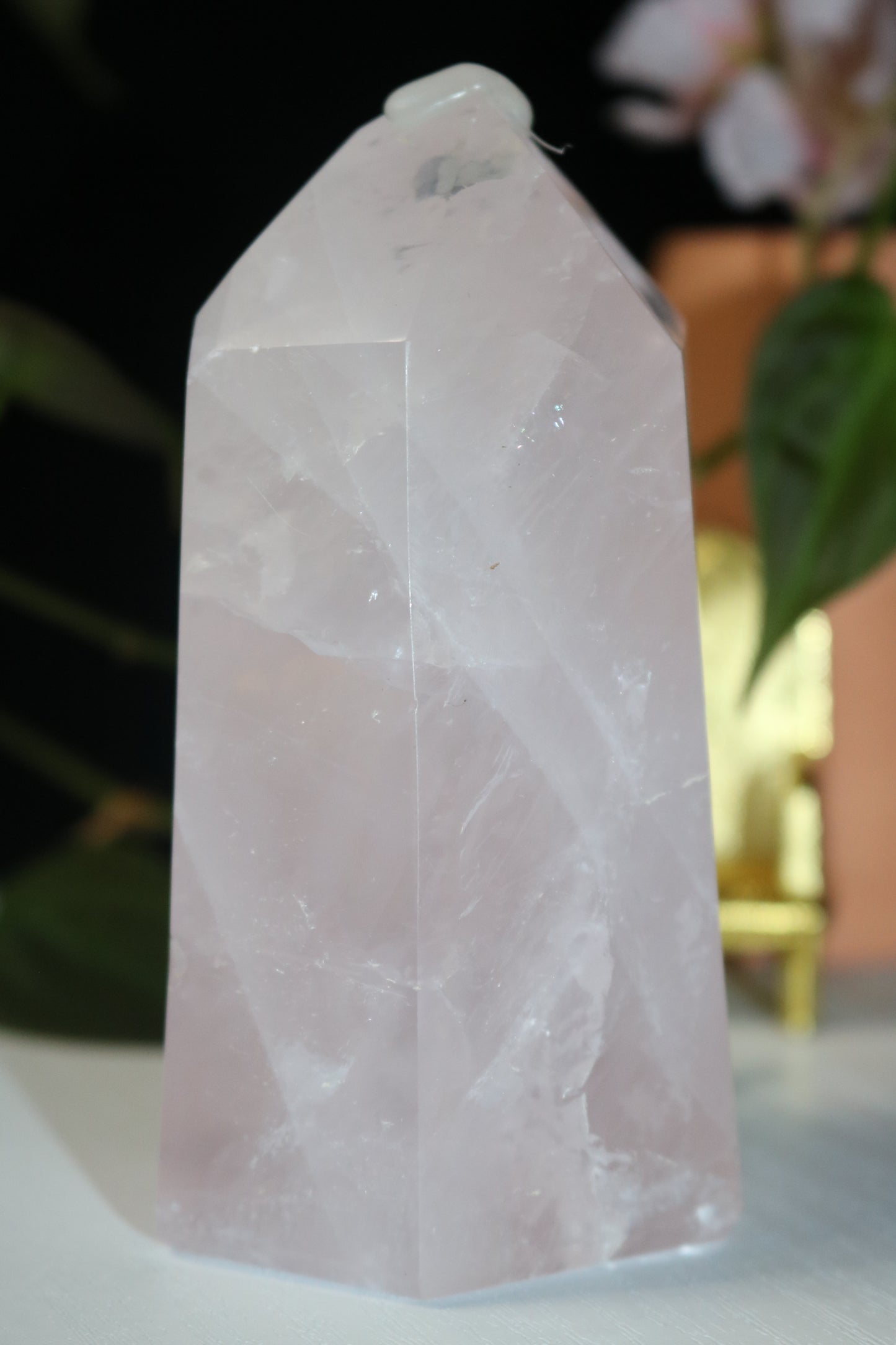 Chunky Rose Quartz Tower
