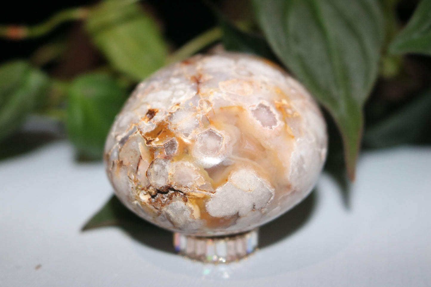 Flower Agate Palmstone