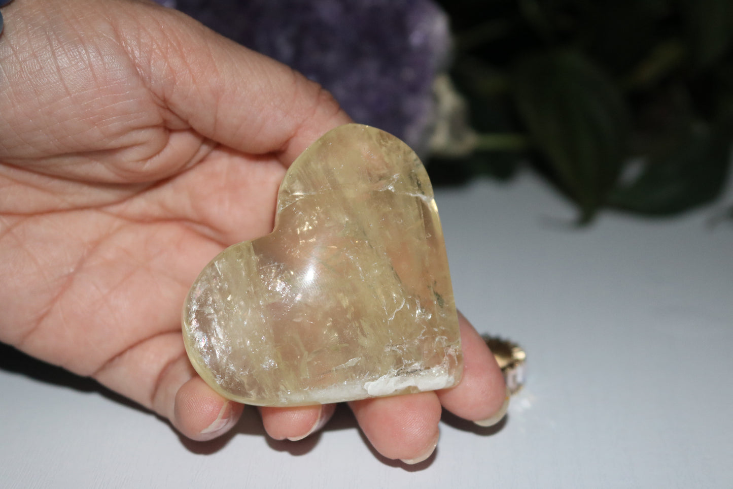 Citrine Heart (tiny chip)