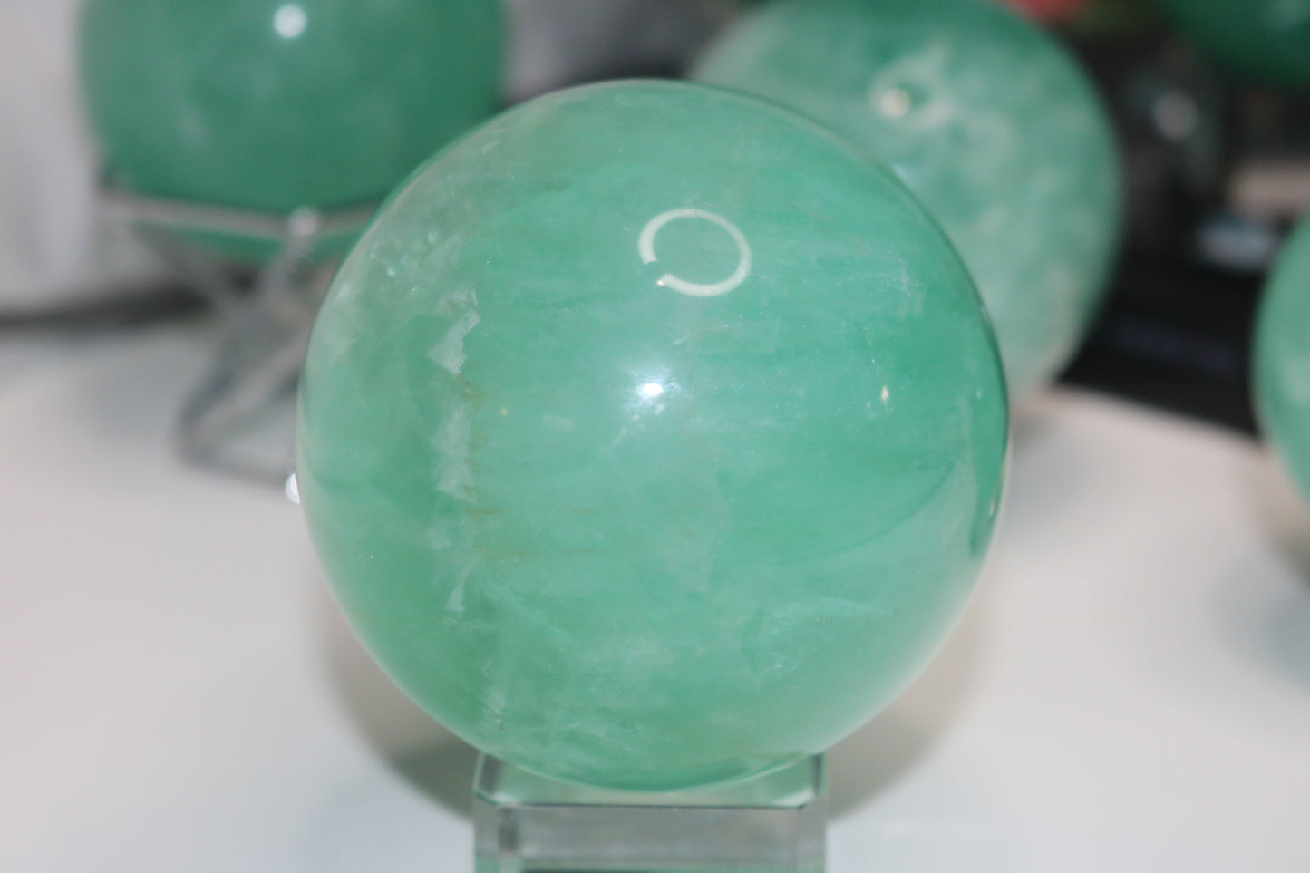 Green Fluorite Spheres