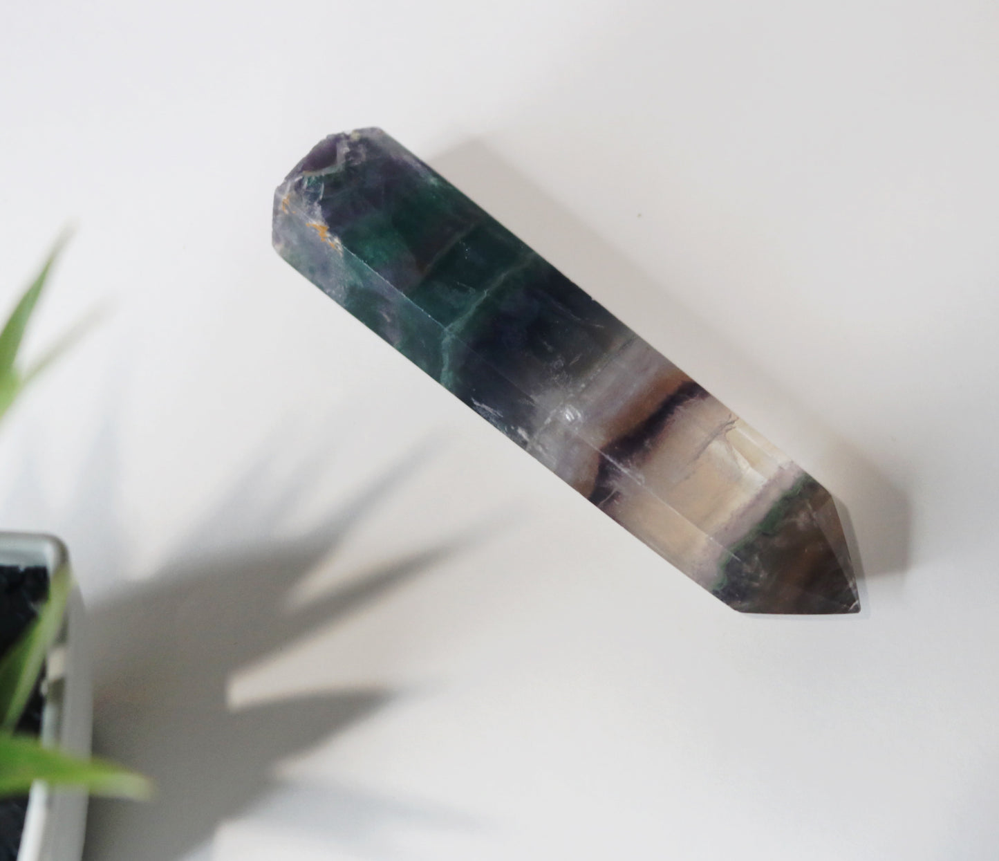 Clear Rainbow Fluorite Tower