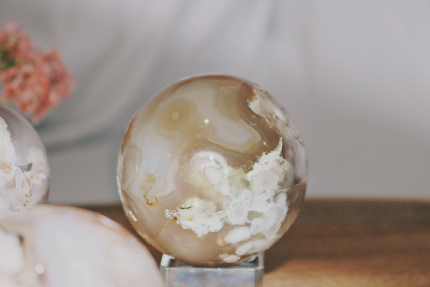 Flower Agate Sphere