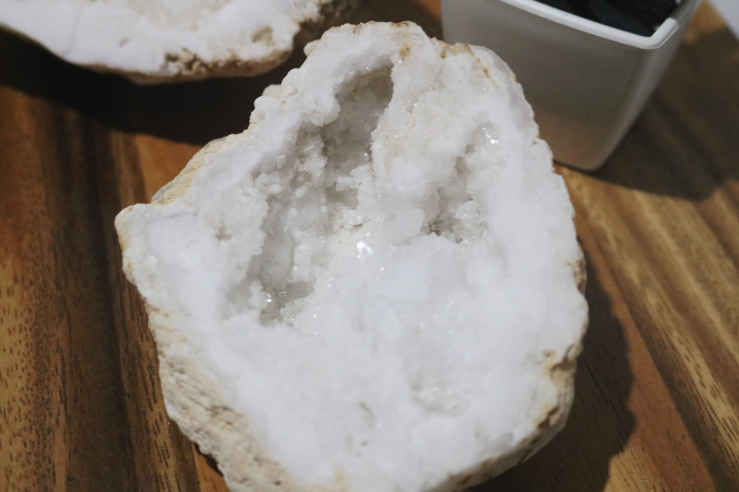 Raw and Precut Quartz Geode Specimen