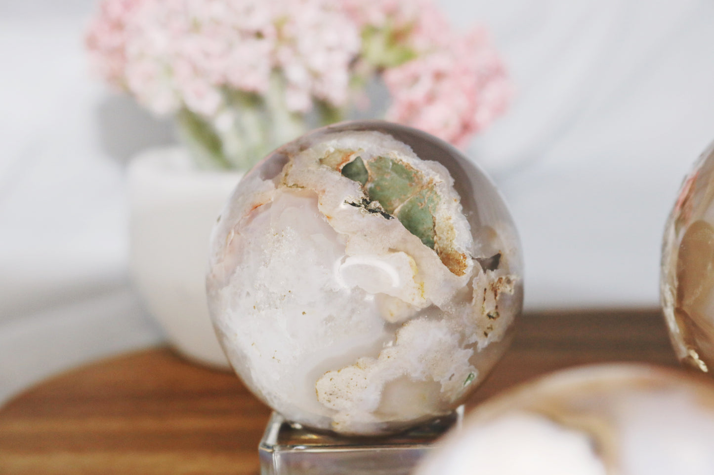 Flower Agate Sphere