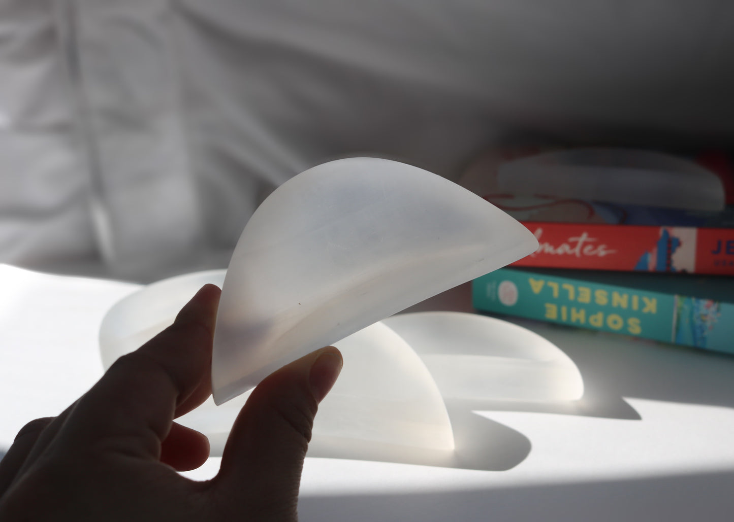 Selenite Moonshape Bowl