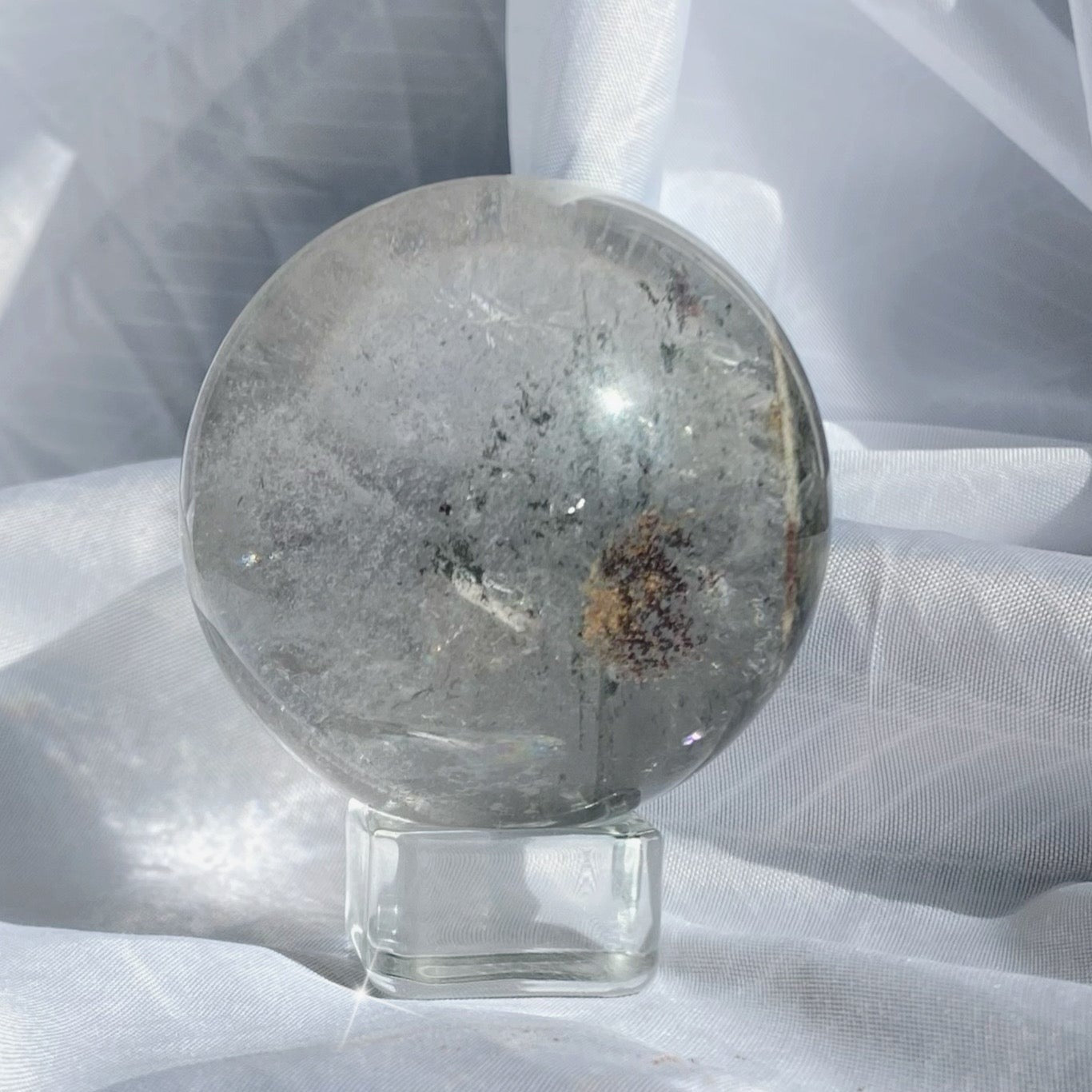 Uncommon "Eyeball" Rainbow Garden Quartz Sphere