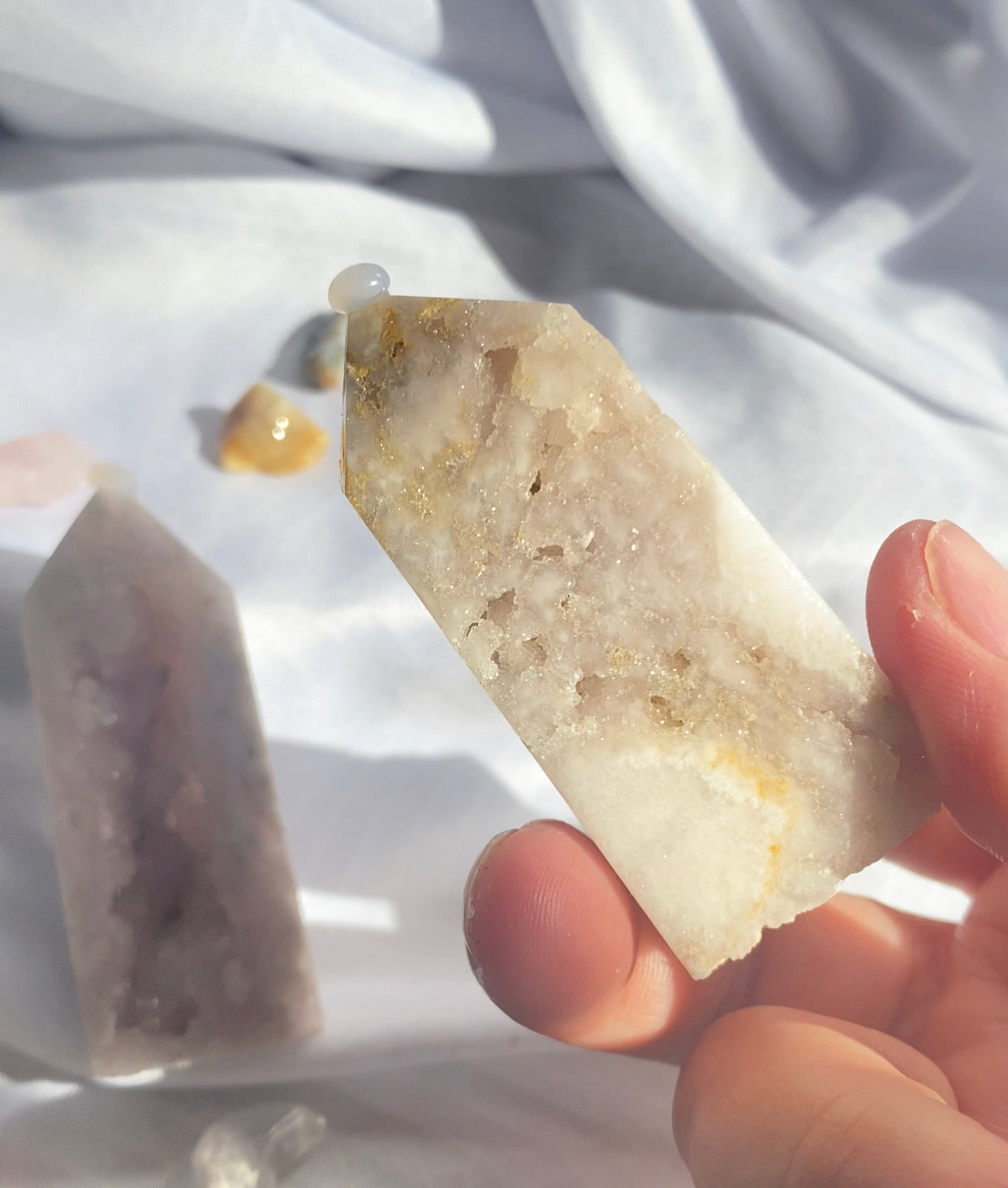 Druzy Pink Amethyst Mini Tower