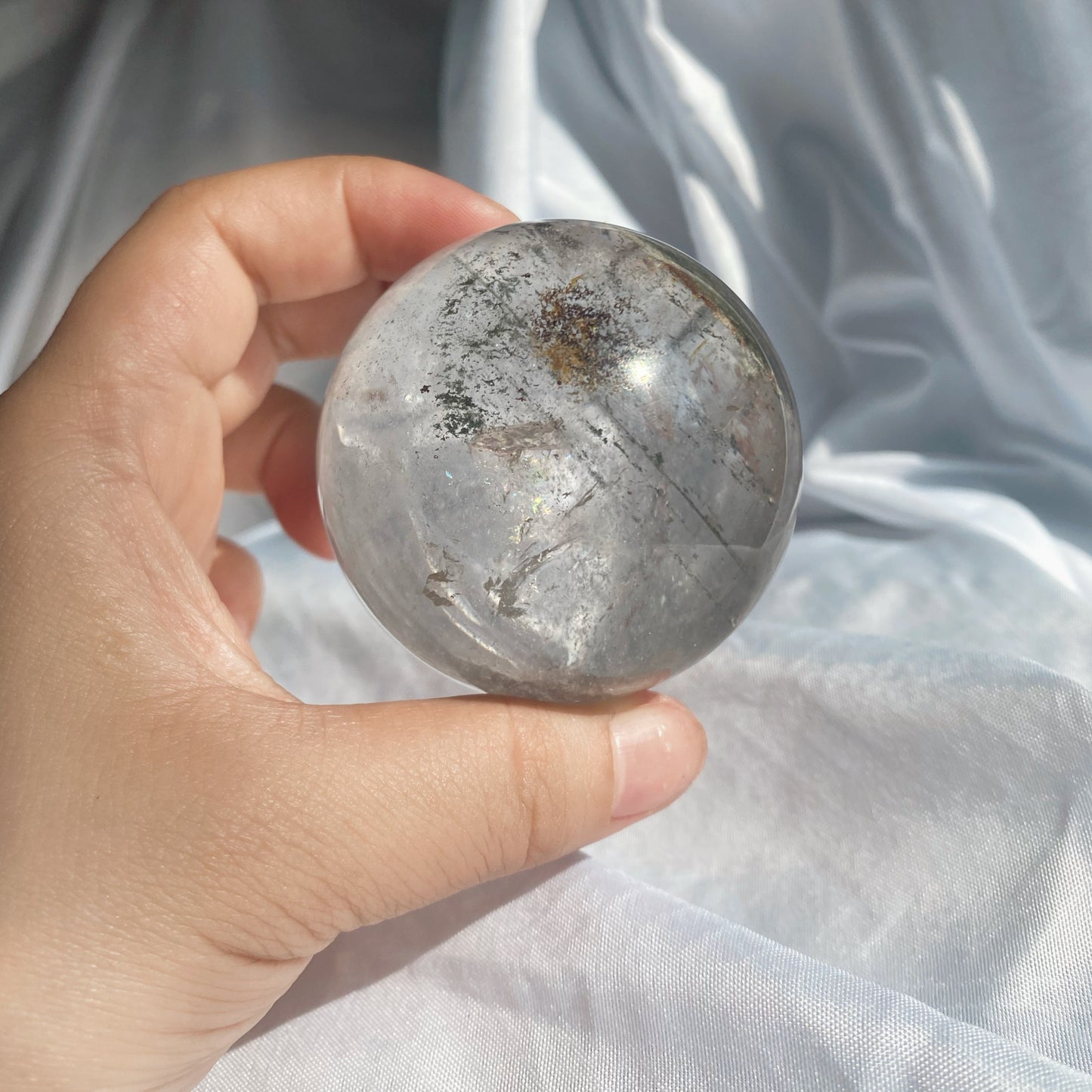 Uncommon "Eyeball" Rainbow Garden Quartz Sphere
