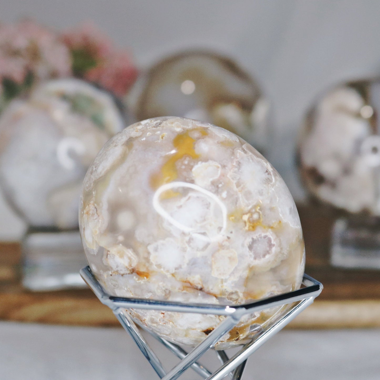 Flower Agate Palmstone