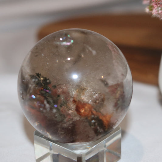 Beautiful Phantom Quartz Sphere