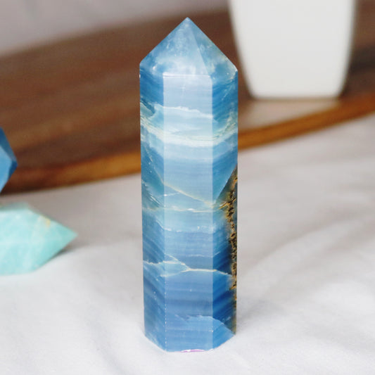 Blue/Carribean Calcite Tower