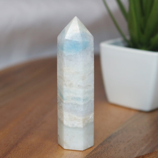 Light Blue Calcite Tower