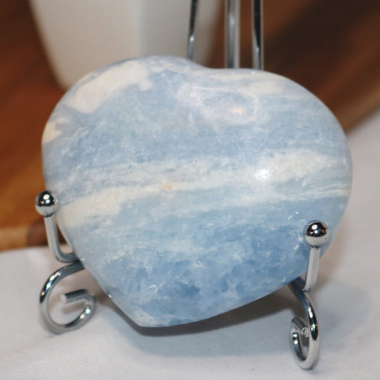 Light Blue Calcite Heart