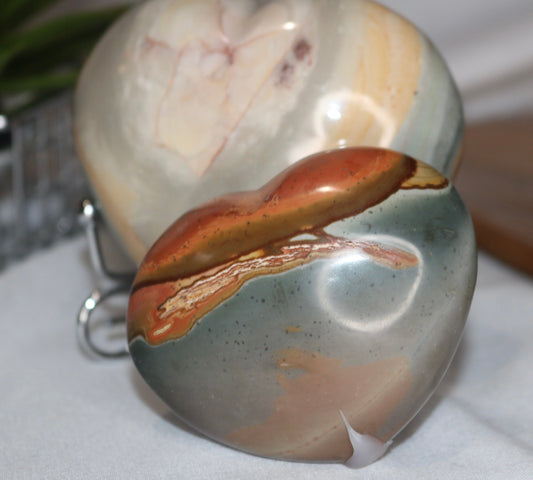 Beautiful Polychrome Jasper Heart-shape (multi-color)