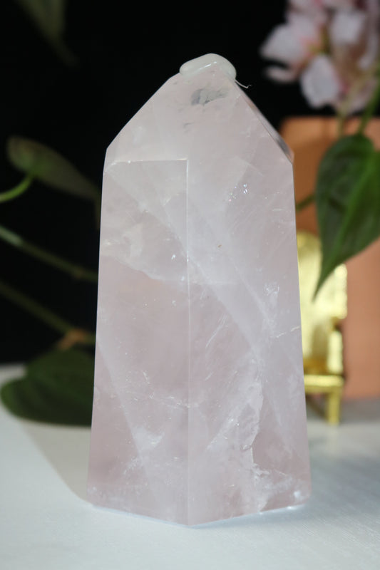 Chunky Rose Quartz Tower