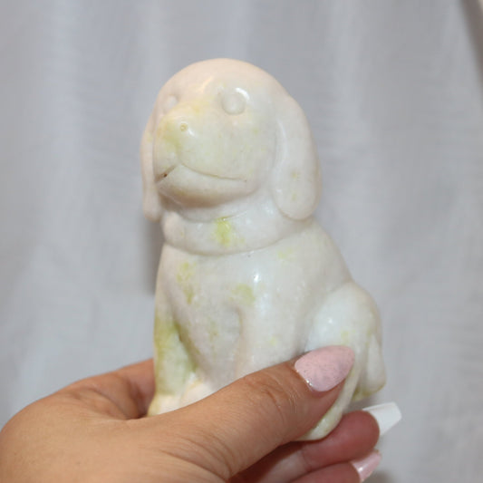 Dog Calcite Carving