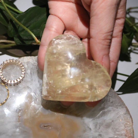 Citrine Heart (tiny chip)