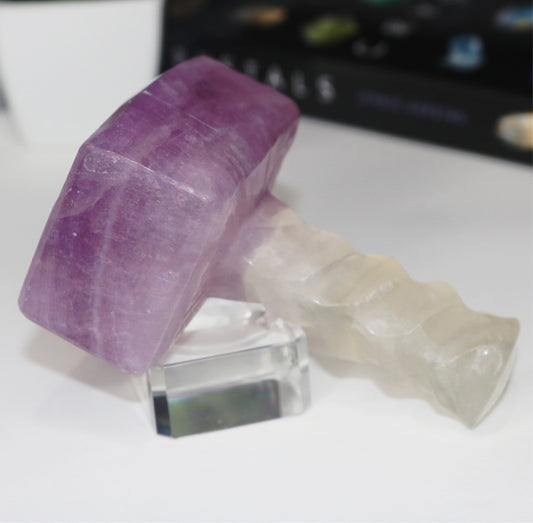 Purple Fluorite Hammer (Carved)