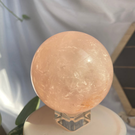 Beautiful Rose Quartz Sphere