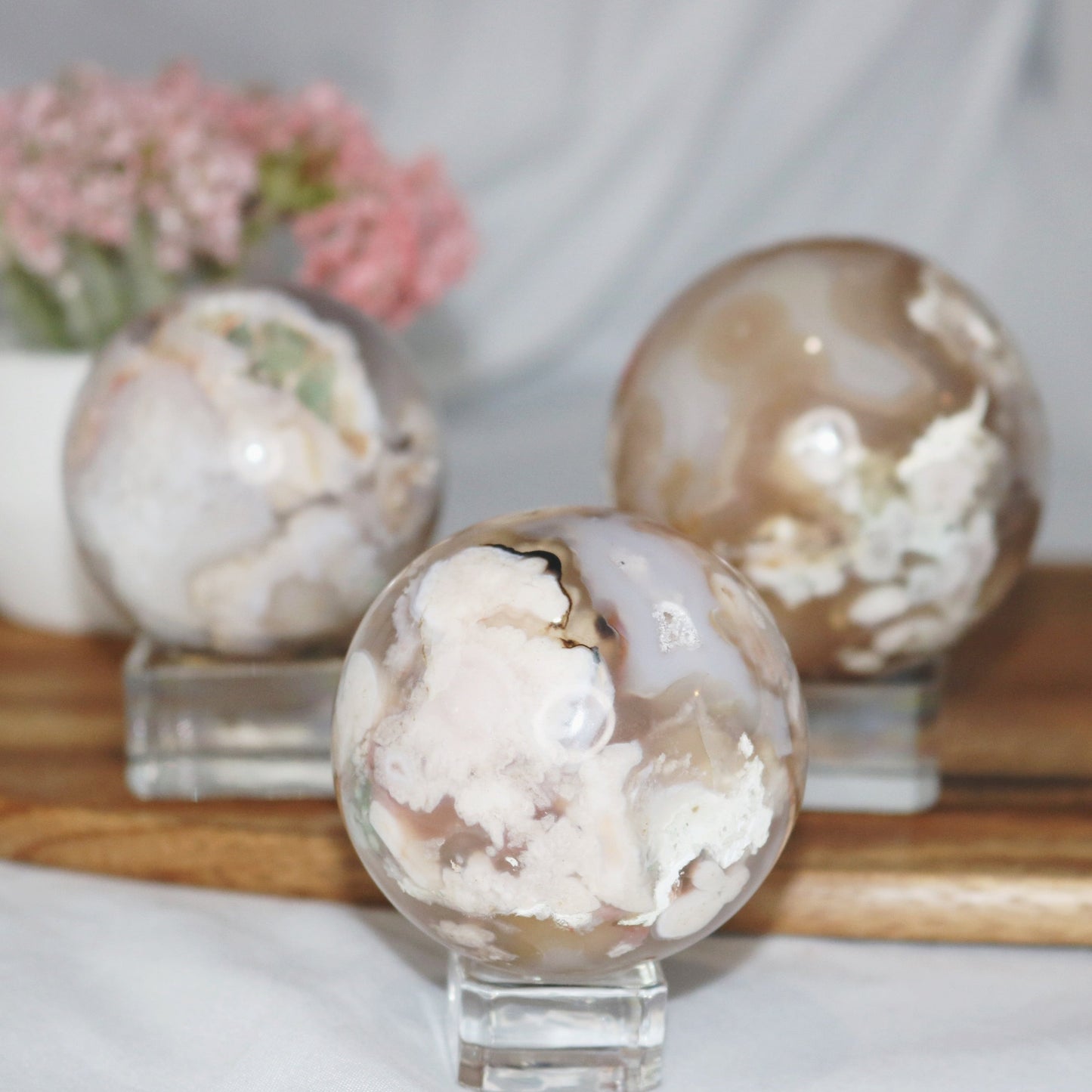 Flower Agate Sphere