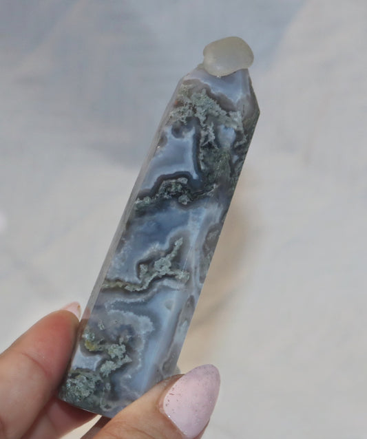 Rainforest Moss Agate Towers